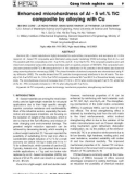 Enhanced microhardness of Al - 5 wt.% TiC composite by alloying with Cu