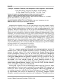 Catalytic oxidation of benzene with manganese oxide supported on Cordierite