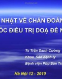 Cập nhật về chẩn đoán và thuốc điều trị dọa đẻ non