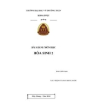 Bài giảng Hóa sinh 2: Phần 1 - Trường ĐH Võ Trường Toản