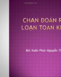 Bài giảng Chẩn đoán rối loạn toan kiềm – Bùi Xuân Phúc