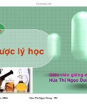 Bài giảng dược lý học part 1