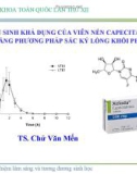 Bài giảng Nghiên cứu sinh khả dụng của viên nén Capecitabine 500 mg trên chó bằng phương pháp sắc ký lỏng khối phổ LC/MS/MS - TS. Chử Văn Mến