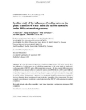 In silico study of the influences of cooling rates on the phase transition of water inside the carbon nanotube under different ambient pressures