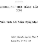 Giáo trình Phân tích khí máu động mạch