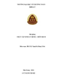 Bài giảng Thực tập Sinh lý bệnh - Miễn dịch - Trường ĐH Võ Trường Toản (Năm 2022)