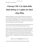 Dinh dưỡng và an toàn thực phẩm - Chương VIII: Các bệnh thiếu dinh dưỡng có ý nghĩa sức khoẻ cộng đồng