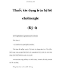 Thuốc tác dụng trên hệ cholinergic (Kỳ 4)