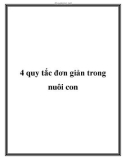 4 quy tắc đơn giản trong nuôi con