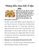 Những điều chưa biết về đậu phụ