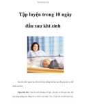 Tập luyện trong 10 ngày đầu sau khi sinh