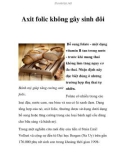 Axit folic không gây sinh đôi