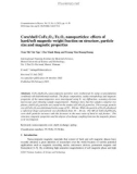 Core/shell CoFe2O4/Fe3O4 nanoparticles: effects of hard/soft magnetic weight fraction on structure, particle size and magnetic properties