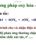 Bài giảng Hóa dược: Phương pháp oxy hóa - khử