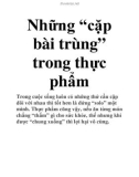 Những 'cặp bài trùng' trong thực phẩm