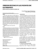 Corrosion resistance of Cr(III) passivated zinc electrodeposits