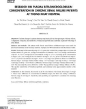 Nghiên cứu nồng độ beta2microglobulin huyết tương trên bệnh nhân suy thận mạn tại Bệnh viện Thống Nhất