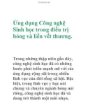 Ứng dụng Công nghệ Sinh học trong điều trị bỏng và liền vết thương.