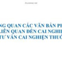 Bài giảng Tổng quan các văn bản pháp quy liên quan đến cai nghiện và tư vấn cai nghiện thuốc lá