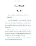 NHÂN CÁCH (Kỳ 1)