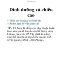 Dinh dưỡng và chiều cao