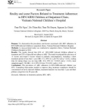 Thực trạng và một số yếu tố liên quan đến tuân thủ điều trị ở trẻ HIV/AIDS tại phòng khám ngoại trú Bệnh viện Nhi Trung ương