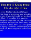 Bài giảng điều trị HIV : Tuân thủ điều trị part 3