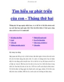 Tìm hiểu sự phát triển của con - Tháng thứ hai