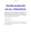 Tìm hiểu sự phát triển của con - Tháng thứ bảy