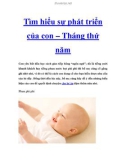 Tìm hiểu sự phát triển của con – Tháng thứ năm