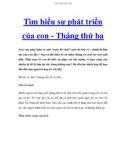 Tìm hiểu sự phát triển của con - Tháng thứ ba