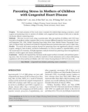 Parenting Stress in Mothers of Children with Congenital Heart Disease