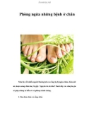 Phòng ngừa những bệnh ở chân