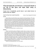 Nồng độ insulin-like growth factor-1 trong huyết thanh và các yếu tố liên quan trên bệnh nhân trứng cá thông thường