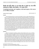 Đánh giá kiến thức và sự tuân thủ vệ sinh tay của điều dưỡng tại Bệnh viện Quân y 121 năm 2018