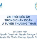 Vai trò siêu âm trong chẩn đoán u tuyến thượng thận - Lê Thanh Toàn