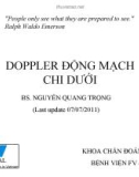 DOPPLER ĐỘNG MẠCH CHI DƯỚI