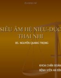 Bài giảng Siêu âm hệ niệu, Dục thai nhi - BS. Nguyễn Quang Trọng