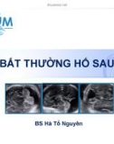 Bài giảng Bất thường hố sau - BS. Hà Tố Nguyên