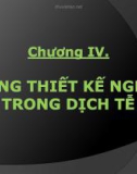 Chương 4: Những thiết kế nghiên cứu trong dịch tễ học - Gv. Hoàng Thị Phương Trang