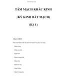 TÁM MẠCH KHÁC KINH (KỲ KINH BÁT MẠCH) (Kỳ 1)