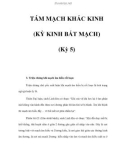 TÁM MẠCH KHÁC KINH (KỲ KINH BÁT MẠCH) (Kỳ 5)