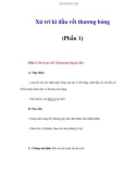 Xử trí kì đầu vết thương bỏng (Phần 1)