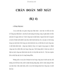 CHẨN ĐOÁN MỜ MẮT (Kỳ 4)