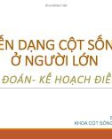 Bài giảng Biến dạng cột sống ở người lớn chẩn đoán - kế hoạch điều trị - BS. Diệp Nghĩa Phúc