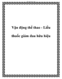 Vận động thể thao - Liều thuốc giảm đau hữu hiệu