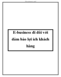 E-business đi đôi với đảm bảo lợi ích khách hàng