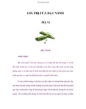 GIÁ TRỊ CỦA ĐẬU NÀNH (Kỳ 1)