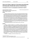 Giá trị của cắt lớp vi tính tủy cổ cản quang trong chẩn đoán tổn thương đám rối thần kinh cánh tay do chấn thương