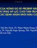 Giá trị của nồng độn NT- PROBNP máu trong dự đoán tăng áp lực cuối tâm trương thất trái ở các bệnh nhân nhồi máu cơ tim cấp